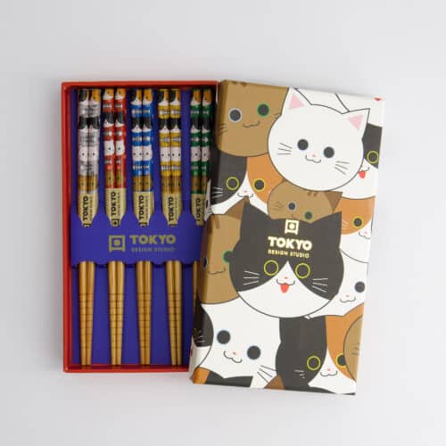 Tokyo Design Studio - Kinderen Chopstick Giftset/5 - Katten