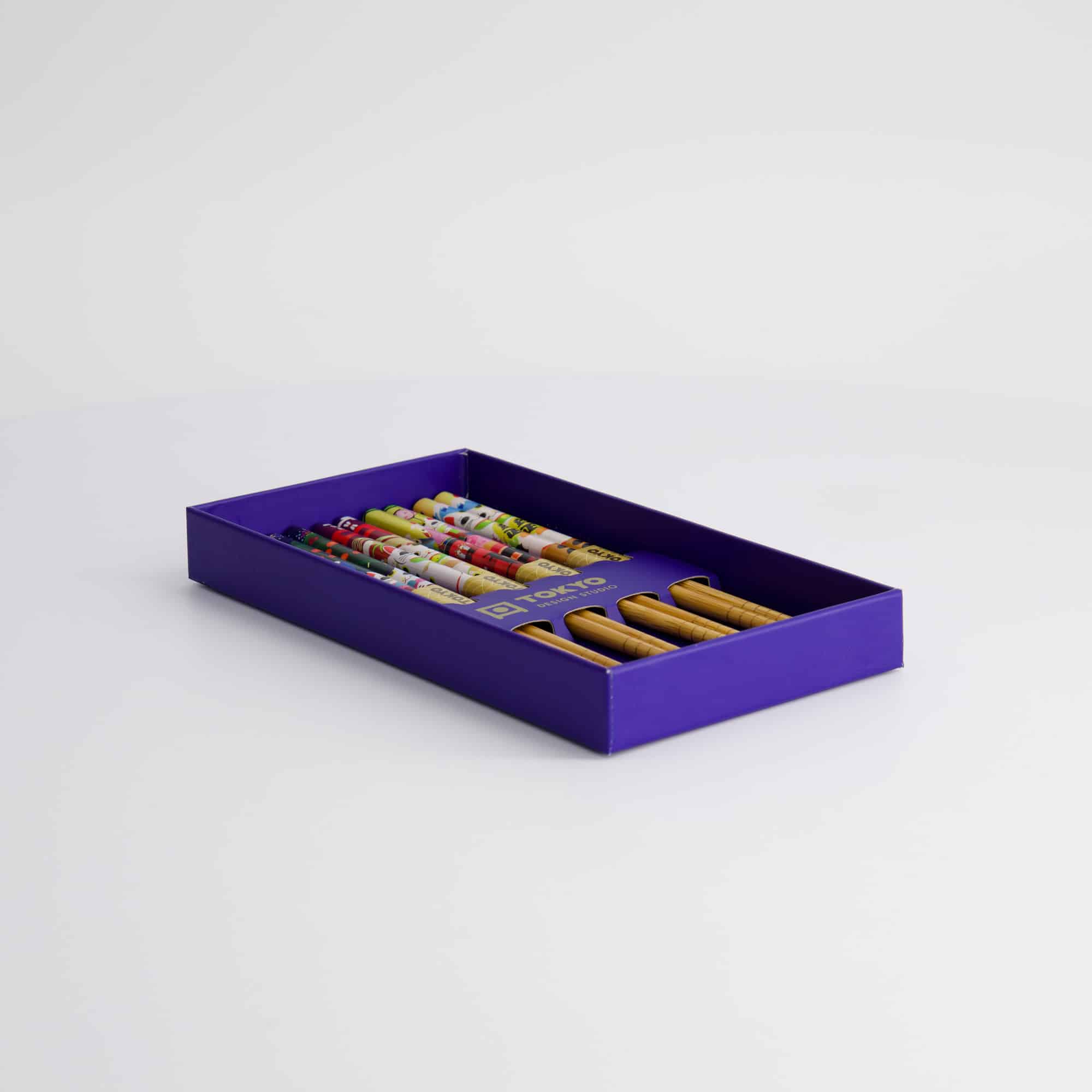 Tokyo Design Studio - Children Chopstick Giftset/5 - Lucky Cats & Koinobori - Afbeelding 5