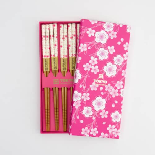 Tokyo Design Studio – Eetstokjes Giftset – Set van vijf – Pink Blossom