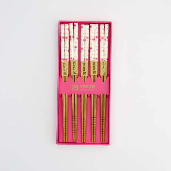 Tokyo Design Studio – Eetstokjes Giftset – Set van vijf – Pink Blossom - Afbeelding 4