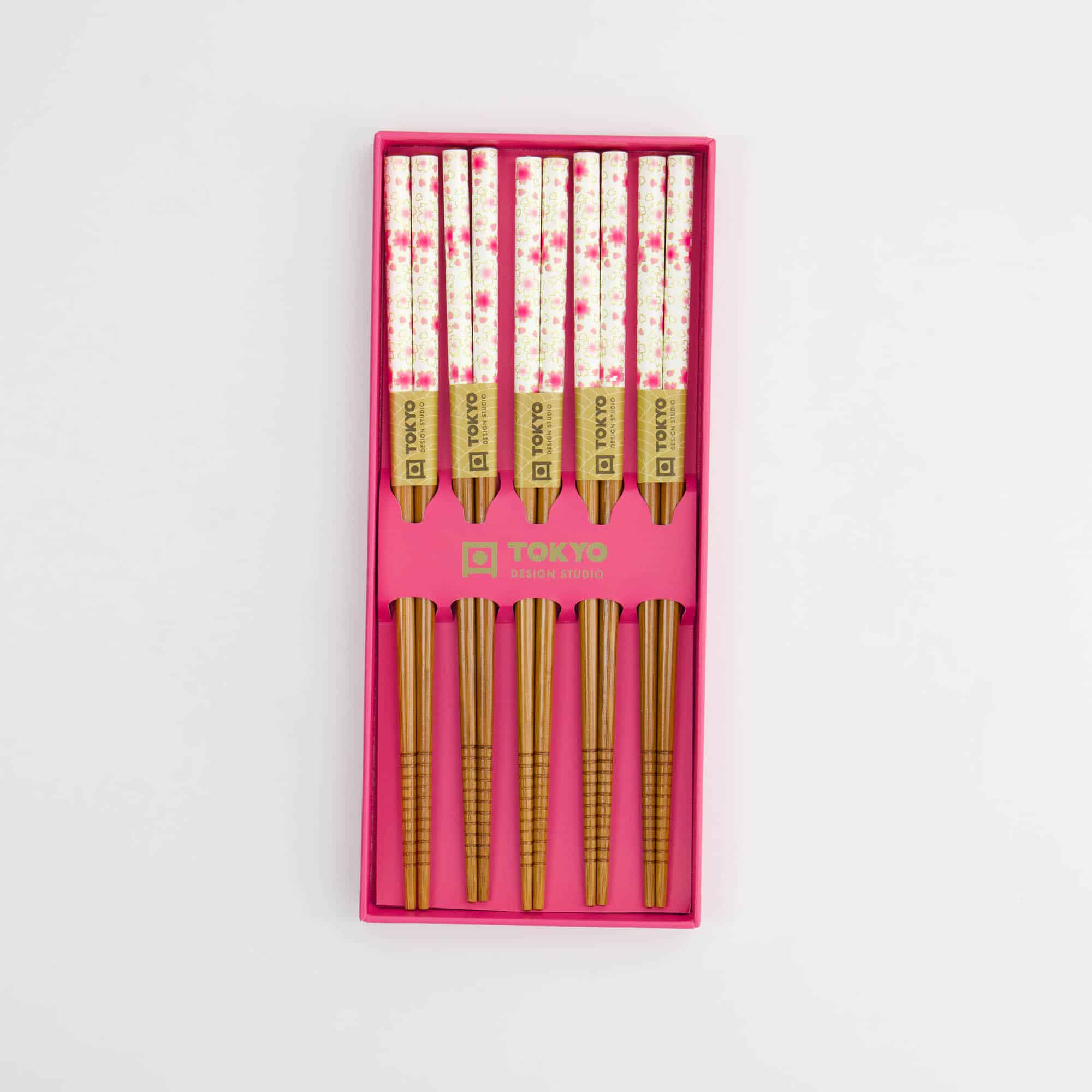 Tokyo Design Studio – Eetstokjes Giftset – Set van vijf – Pink Blossom - Afbeelding 4