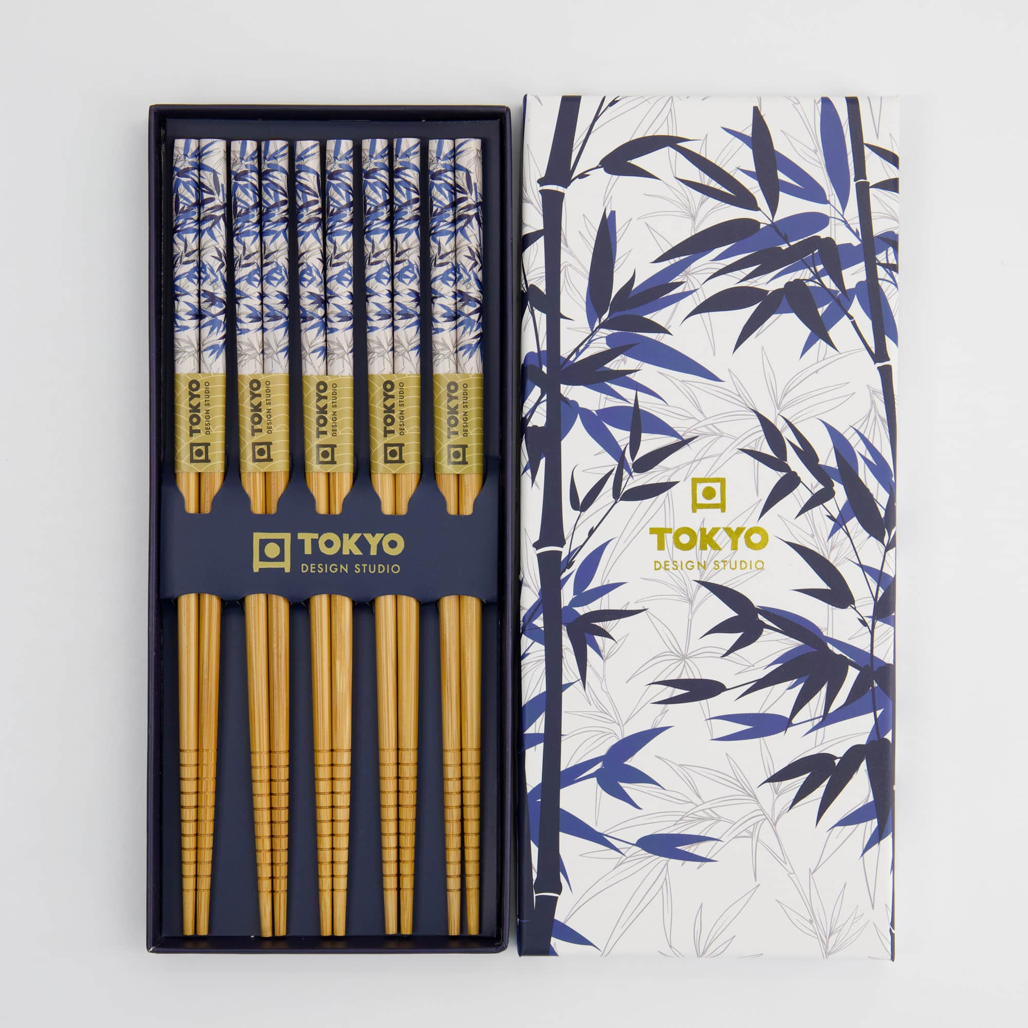 Tokyo Design Studio - Chopstick Giftset - Blue Bamboo - vijfdelig - Afbeelding 2