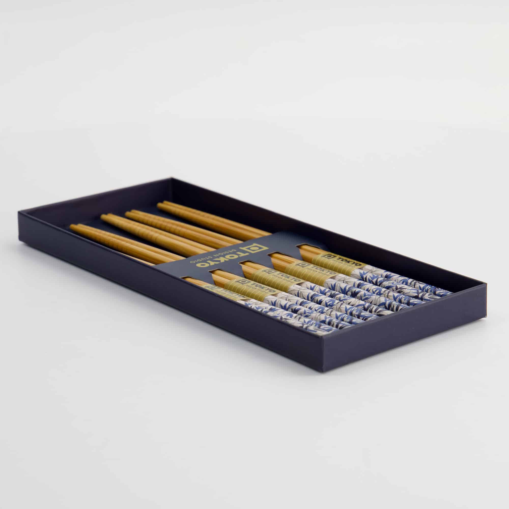 Tokyo Design Studio - Chopstick Giftset - Blue Bamboo - vijfdelig - Afbeelding 4