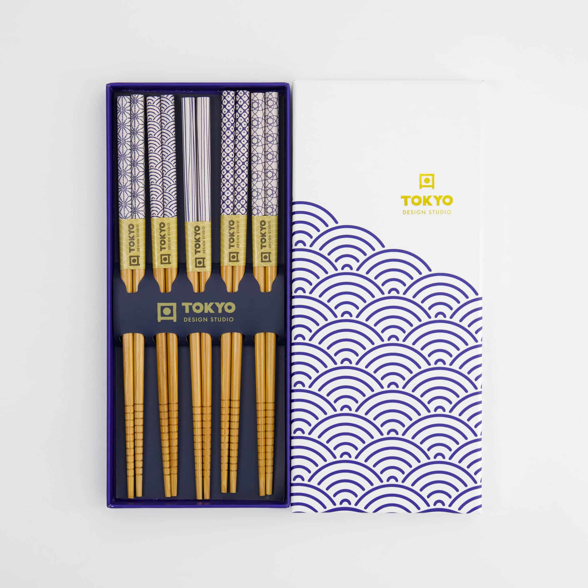 Tokyo Design Studio - Chopstick Giftset - Nippon Blue Wave - vijfdelig - Afbeelding 2