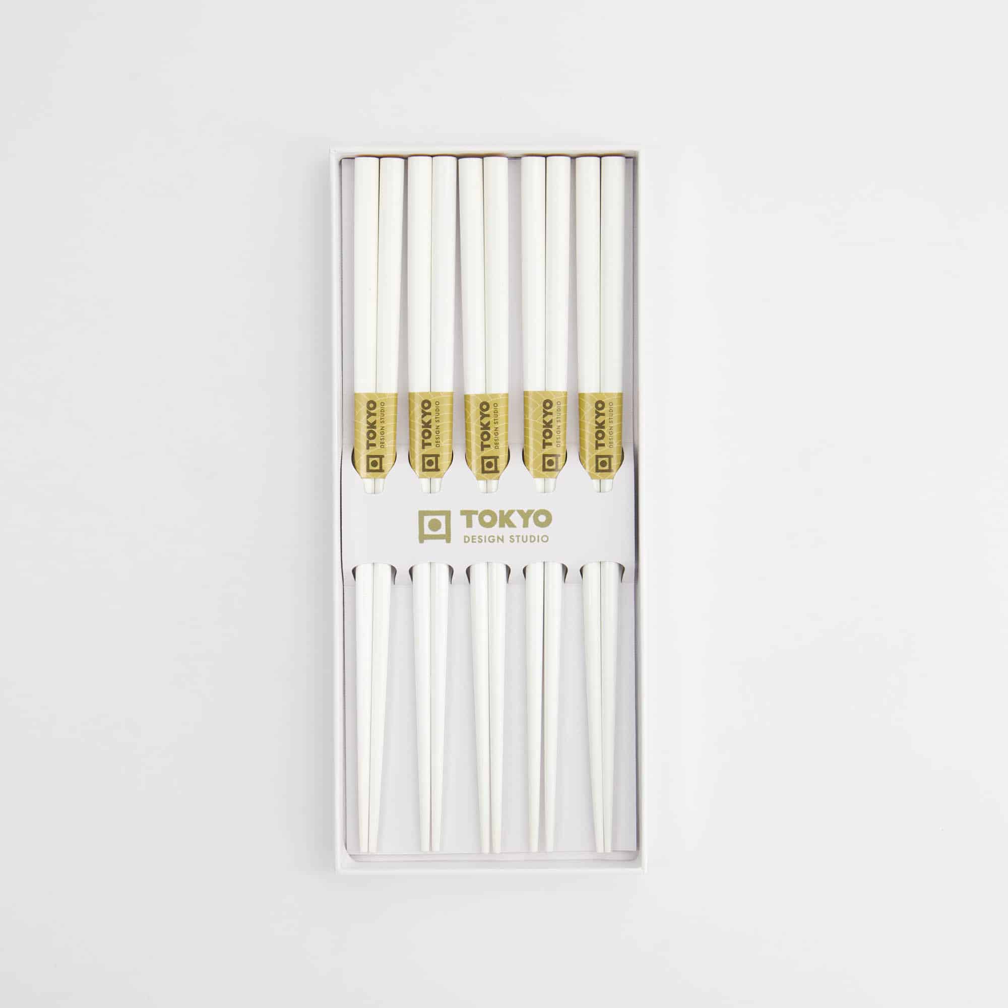 Tokyo Design Studio – Eetstokjes Giftset – Set van vijf – Gold Wave - Afbeelding 4