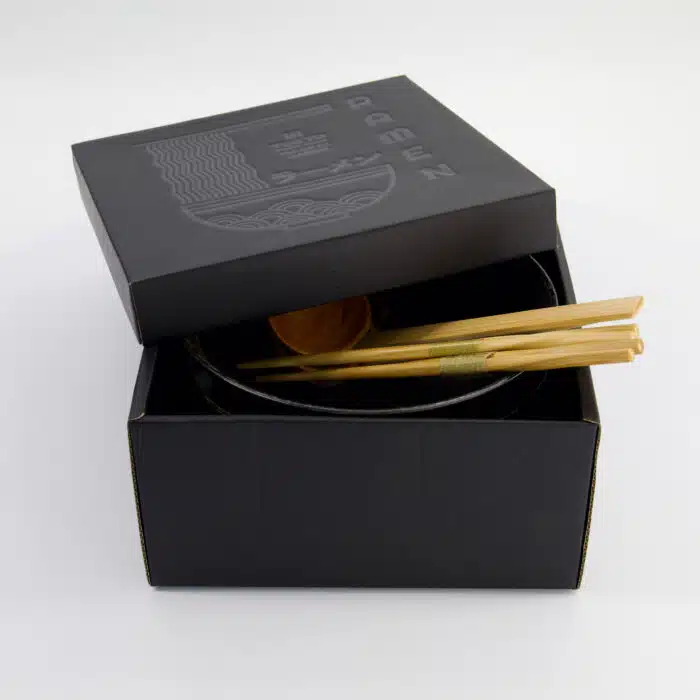 Tokyo Design Studio - Arahake - Ramen Kom Giftset - 6-delig - 21.5x9cm - 1300ml - Zwart - Afbeelding 4
