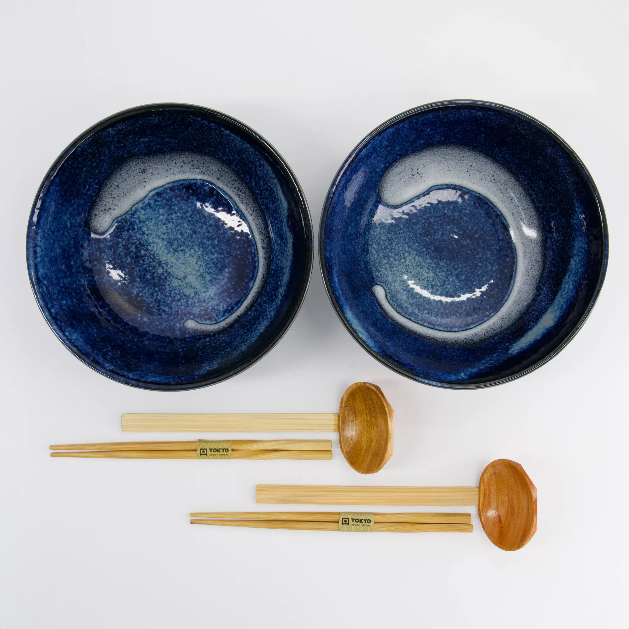 Tokyo Design Studio - Izayoi - 6-delige Ramen Geschenkset - 21,5x9 cm - 1300 ml - Blauw - Afbeelding 5