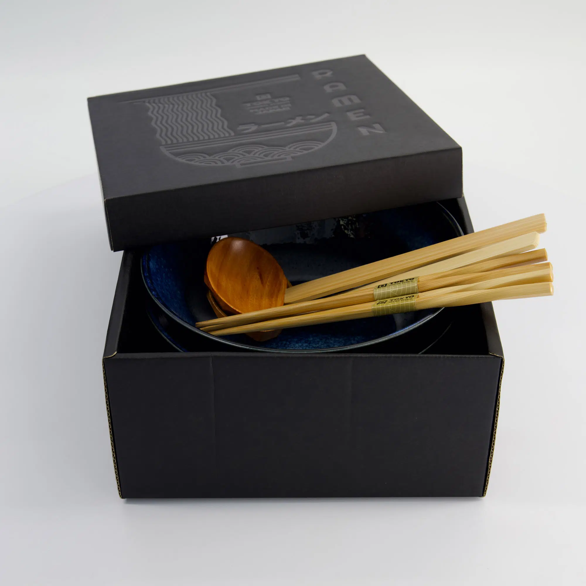 Tokyo Design Studio - Izayoi - 6-delige Ramen Geschenkset - 21,5x9 cm - 1300 ml - Blauw - Afbeelding 3