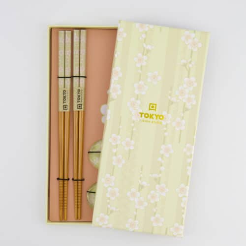 Tokyo Design Studio - Chopstick Giftset - Pink Flower - Vierdelig