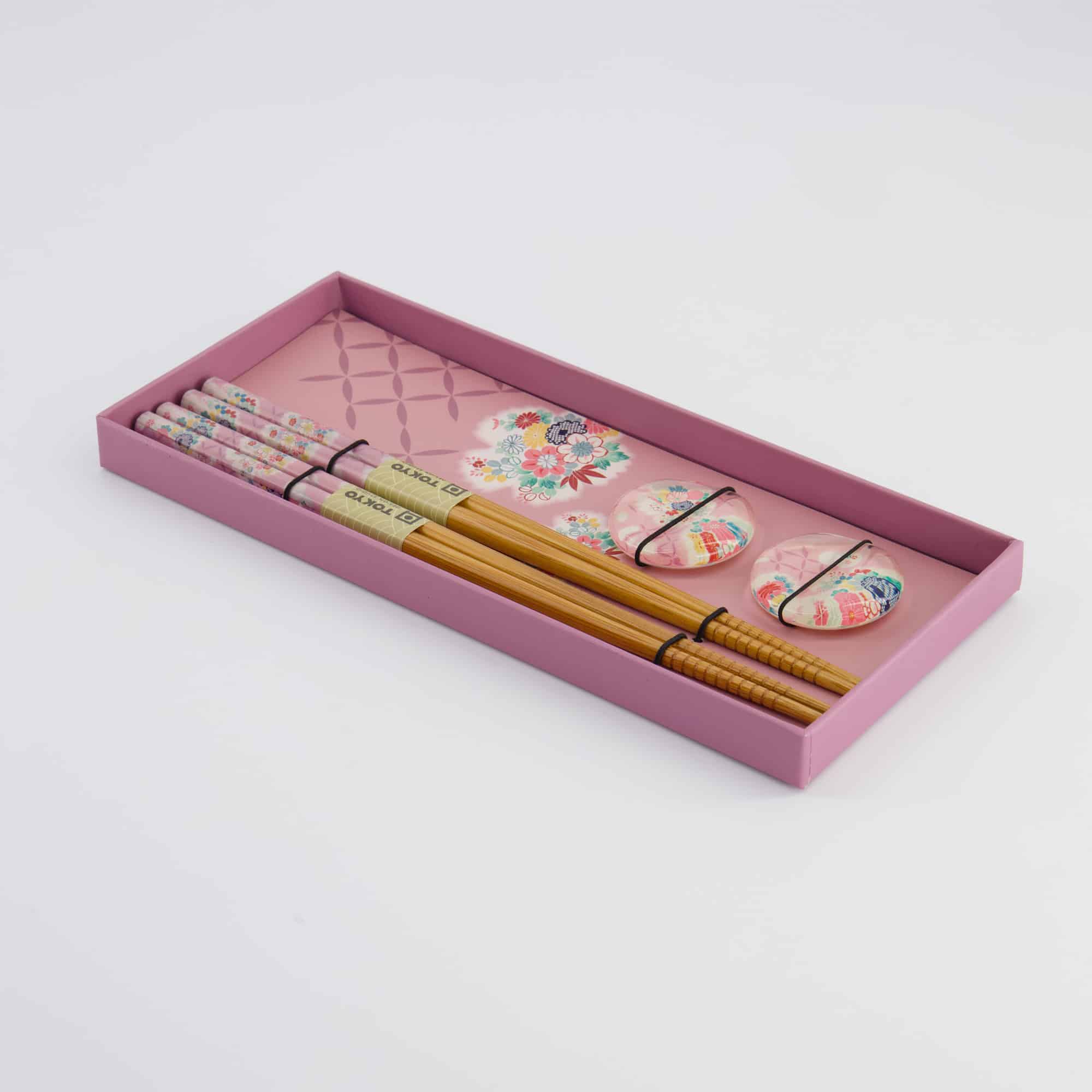 Tokyo Design Studio - Chopstick Giftset - Pink Flower - Vierdelig - Afbeelding 5