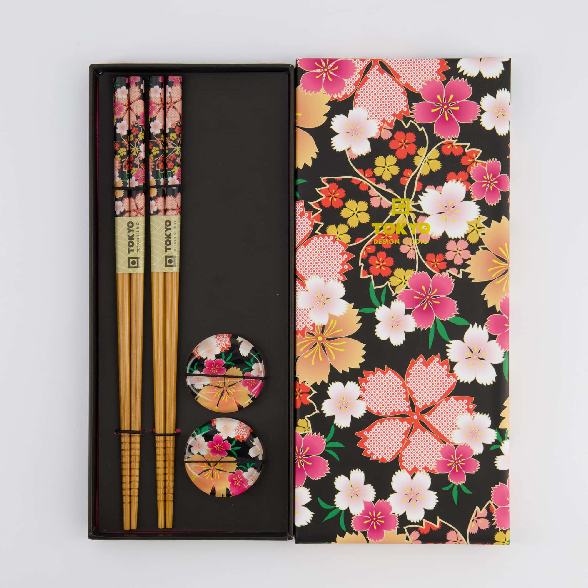 Tokyo Design Studio - Chopstick Giftset - Flowers - vierdelig - Afbeelding 4