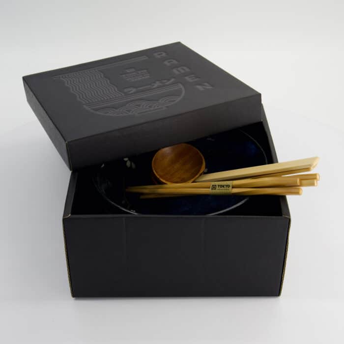 Tokyo Design Studio - Cobalt Blue Sakura - 6-delige Ramen Giftset - 20,5x8cm - 1200ml - Afbeelding 4