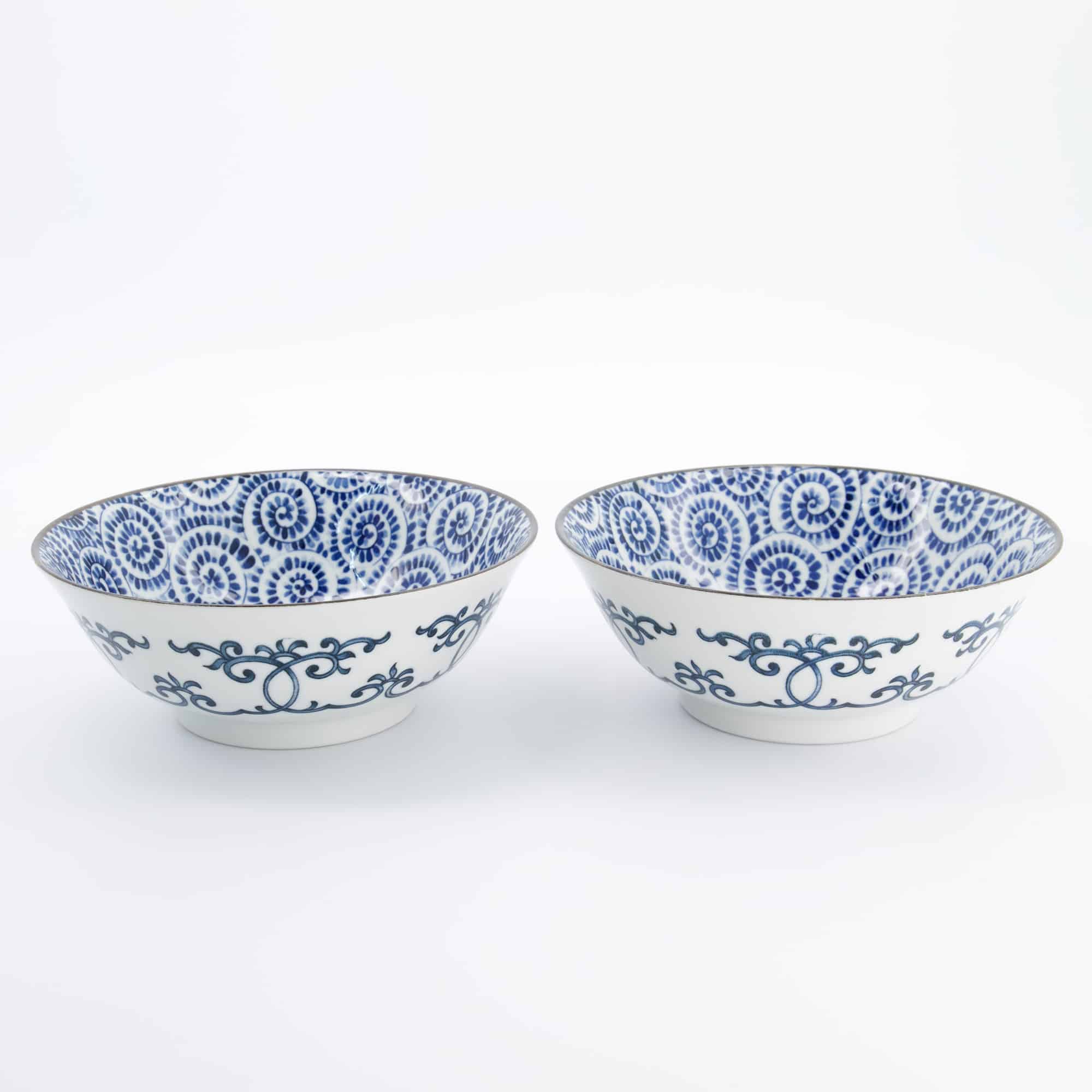 Tokyo Design Studio – Ramenkommen Set – Blauw – Noodlekommen – Inclusief Geschenkdoos – 19x7.5cm – 1100ml - Afbeelding 2