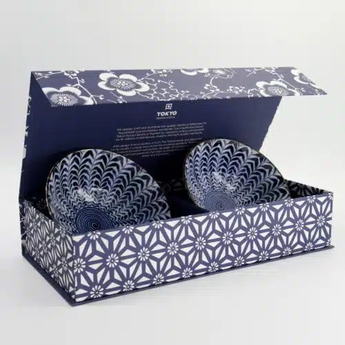 Tokyo Design Studio – Ramenkommen Set – Shidare – Noodlekommen – Inclusief Geschenkdoos – 19x7.5cm – 1100ml