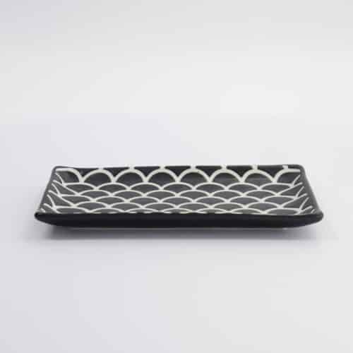 Onyx Noir Mermaid Design Plate – 22 x 13 x 2 cm