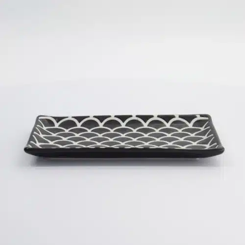 Onyx Noir Mermaid Design Plate – 22 x 13 x 2 cm