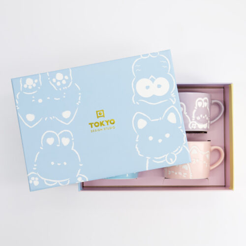 Tokyo Design Studio - Kawaii - Dieren - Mok Geschenkset 4 stuks - 8x6cm