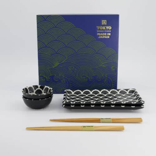 Onyx Noir Mermaid Sushi Giftset 6pcs 22x13x2cm & 8.5x3.4cm