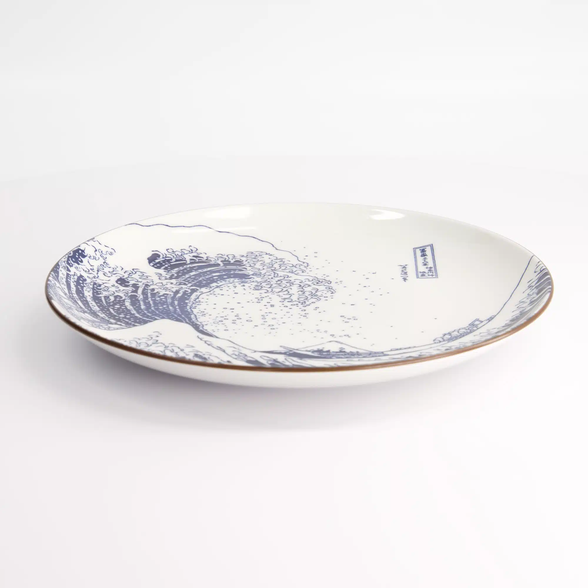 Tokyo Design Studio - Hokusai Bord - 25.2cm - Blauw/Wit