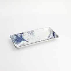 Tokyo Design Studio - Hokusai Nami - Sushibord - 23,2 x 11,5 cm - Blauw/Wit