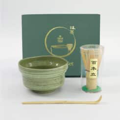 Tokyo Design Studio - Matcha Geschenkset - Yomogi Groen - 12,5x7,2cm - 3 Stuks