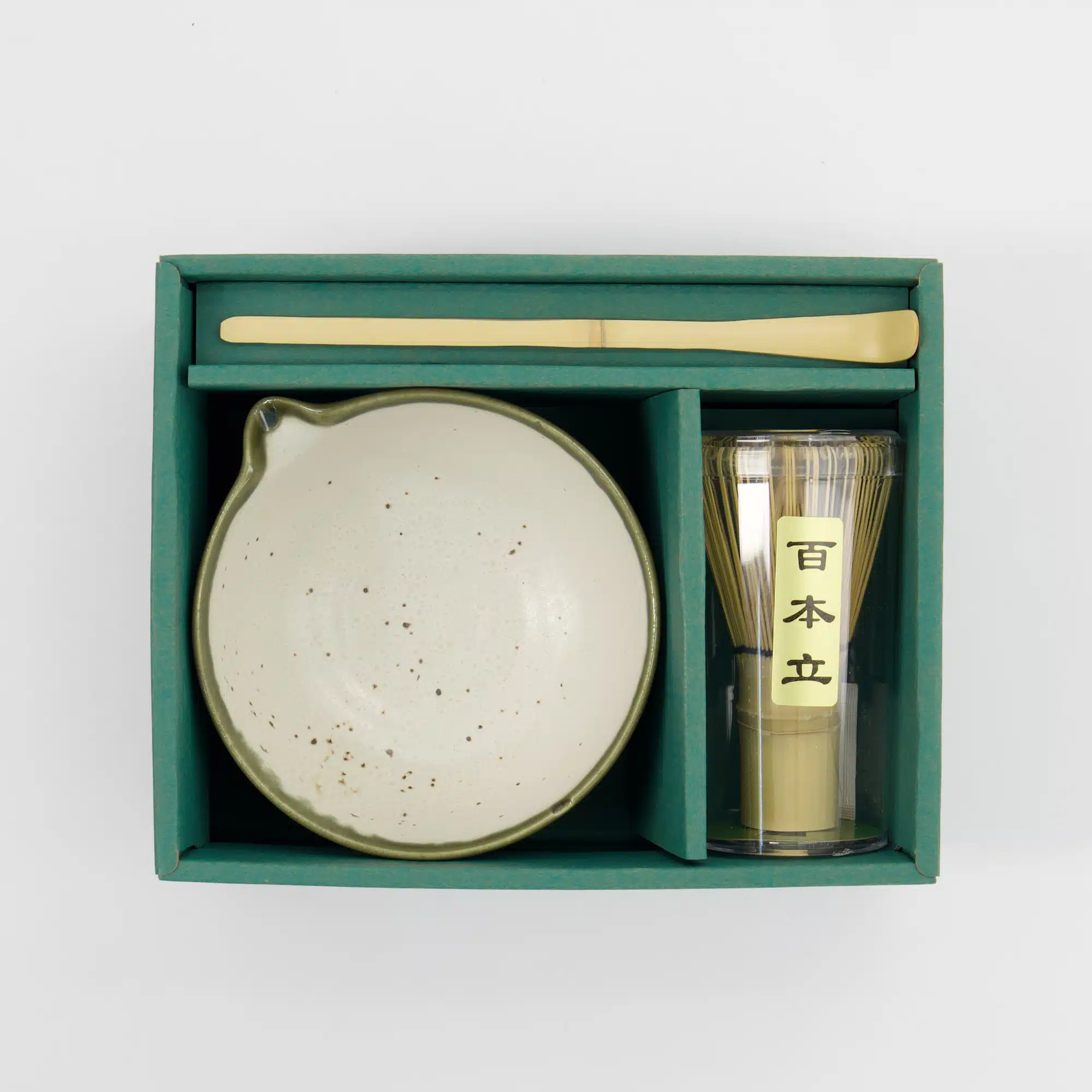 Tokyo Design Studio - Matcha Geschenkset - Wit Oribe - 13x7.2cm - 3 Stuks - Afbeelding 4