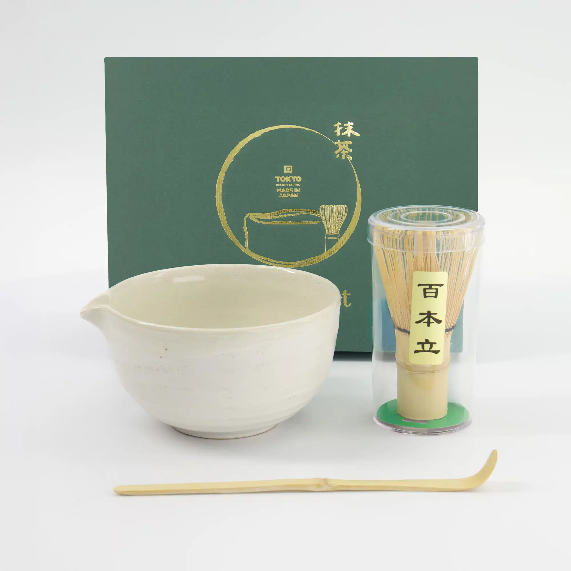 Tokyo Design Studio - Matcha Geschenkset Wit - 13x7.2cm - 3 Stuks