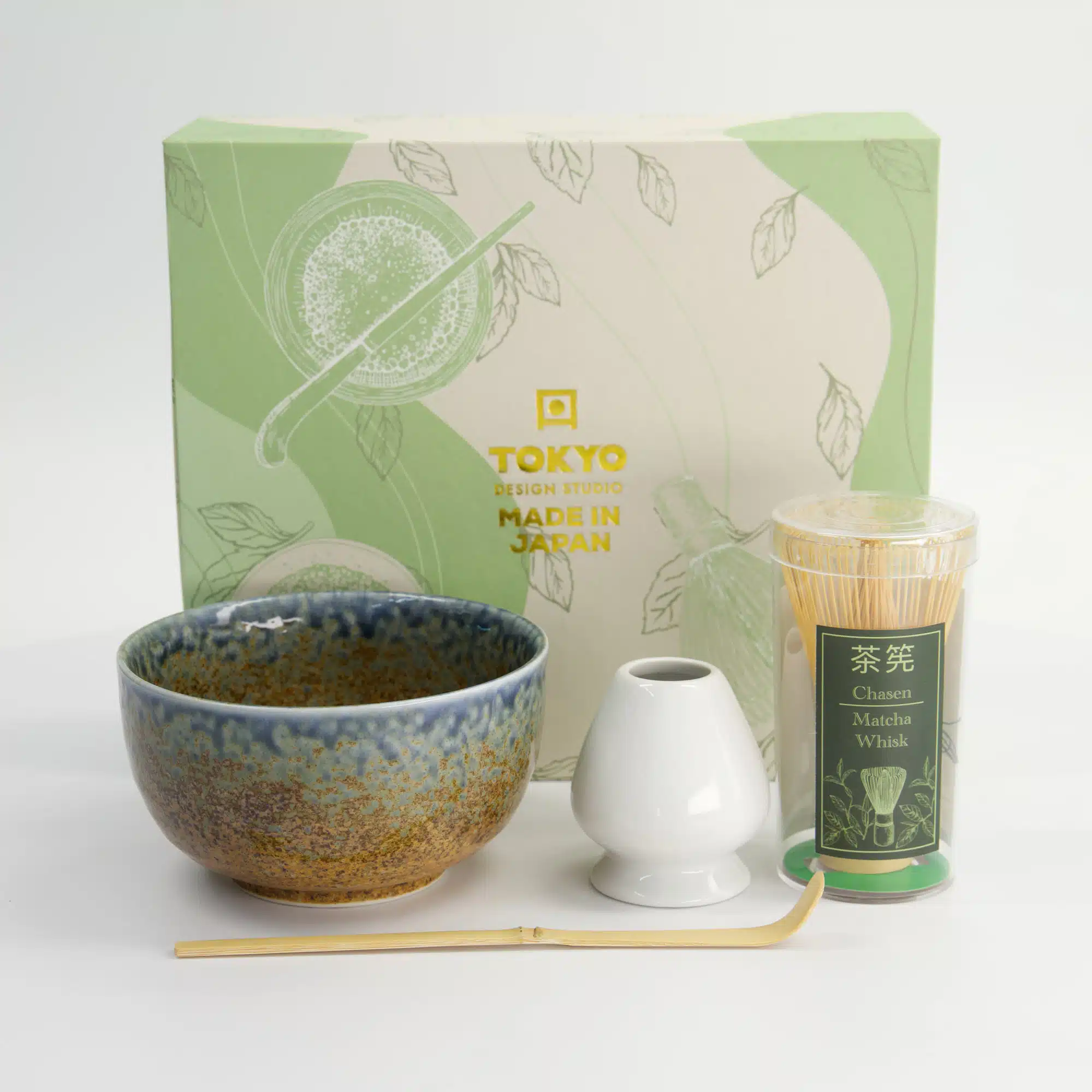 Tokyo Design Studio - Matcha Geschenkset - Rifblauw - 12,7x7 cm - 4-delig - Afbeelding 4