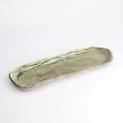 Tokyo Design Studio - Mino Craft Rechthoekig Bord - 33.5x11.5x2cm - Yamasan Groen