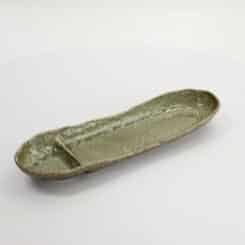 Tokyo Design Studio - Mino Craft Ovale Gedeelde Schaal - 33.5x11.5x4cm - Yamasan Groen