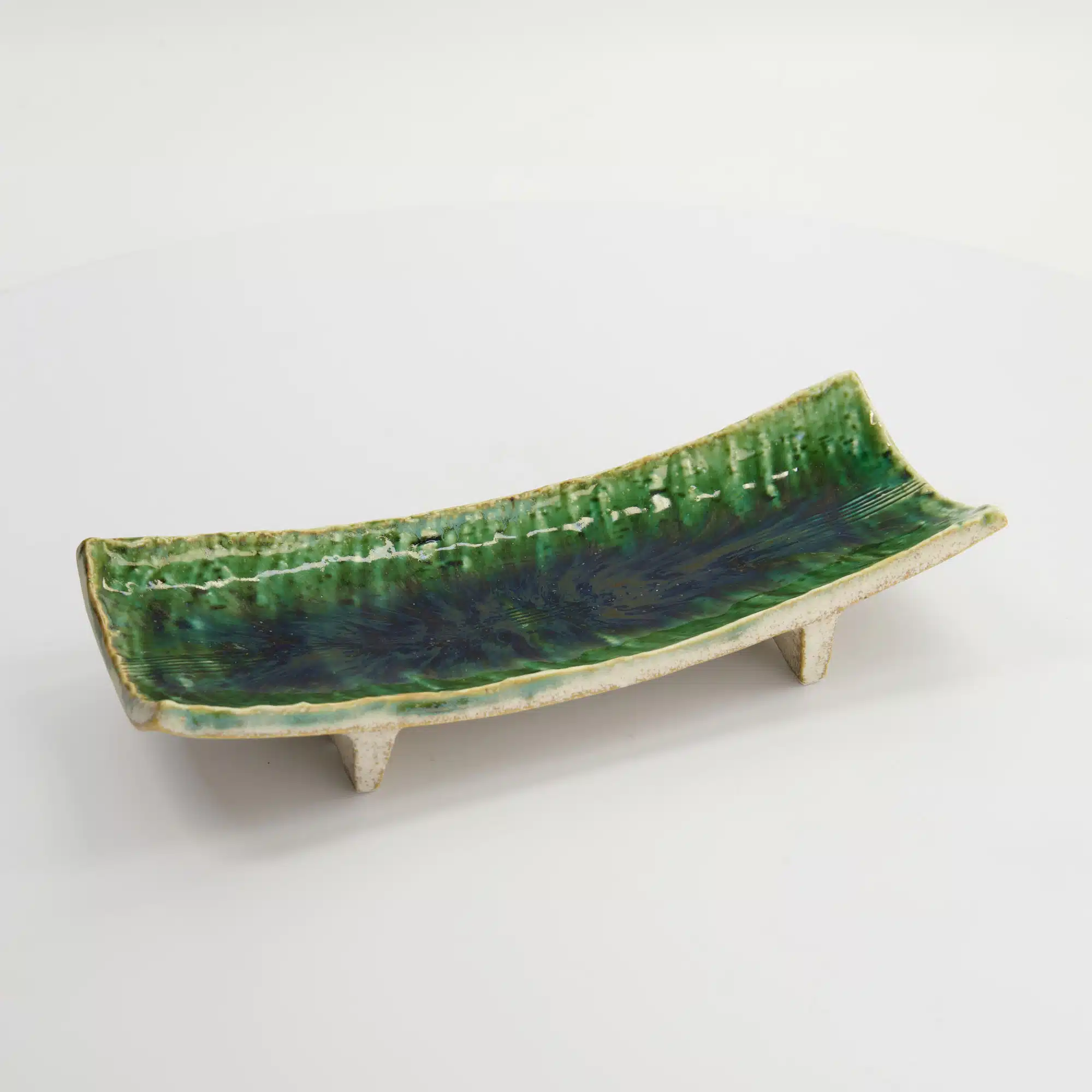 Tokyo Design Studio - Mino Craft Rechthoekig Bord - 27.5x5.2cm - Groen