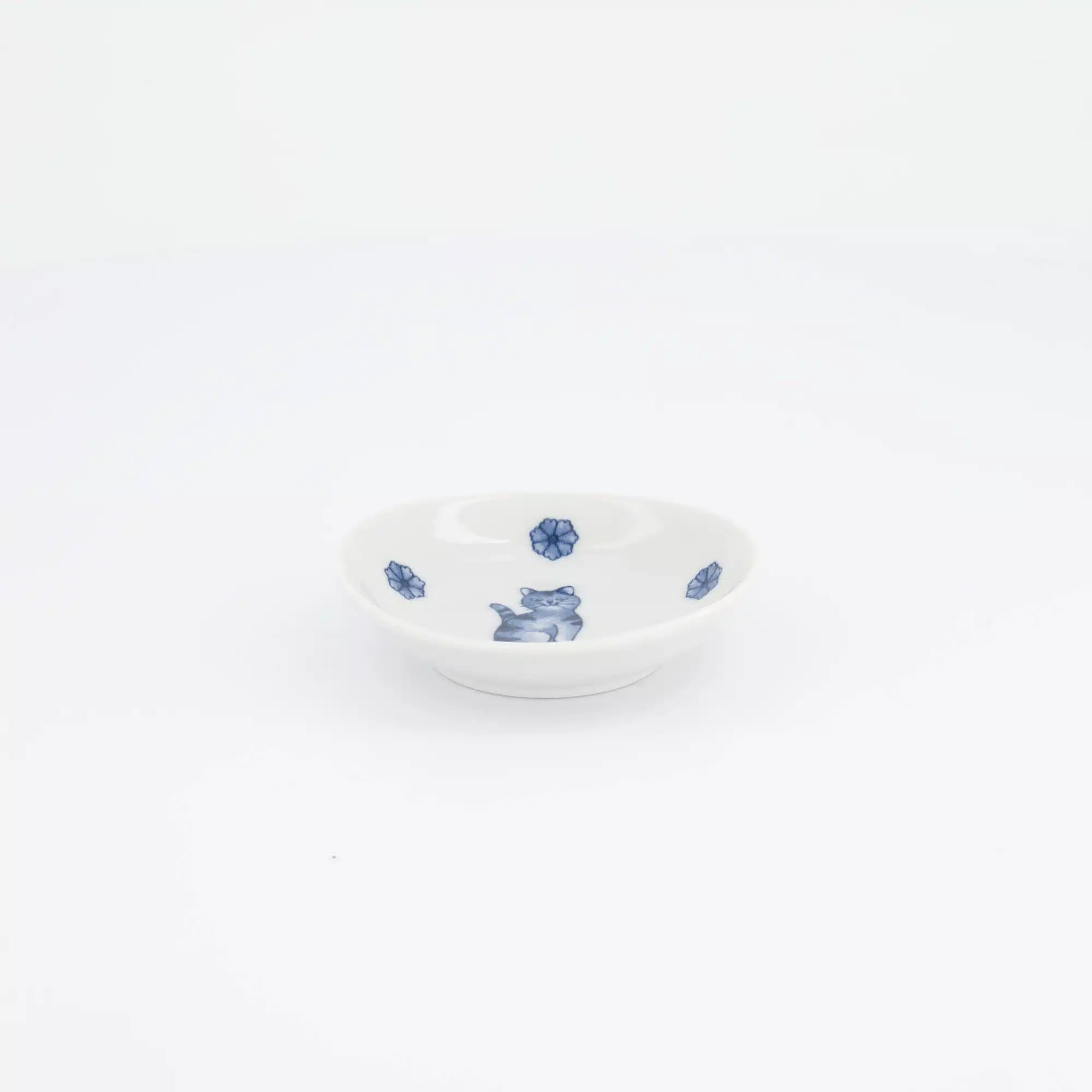 Tokyo Design Studio - Kawaii - Hananeko - Cat - Sauce - Dish – 9.8 x 2.5 cm – Blue