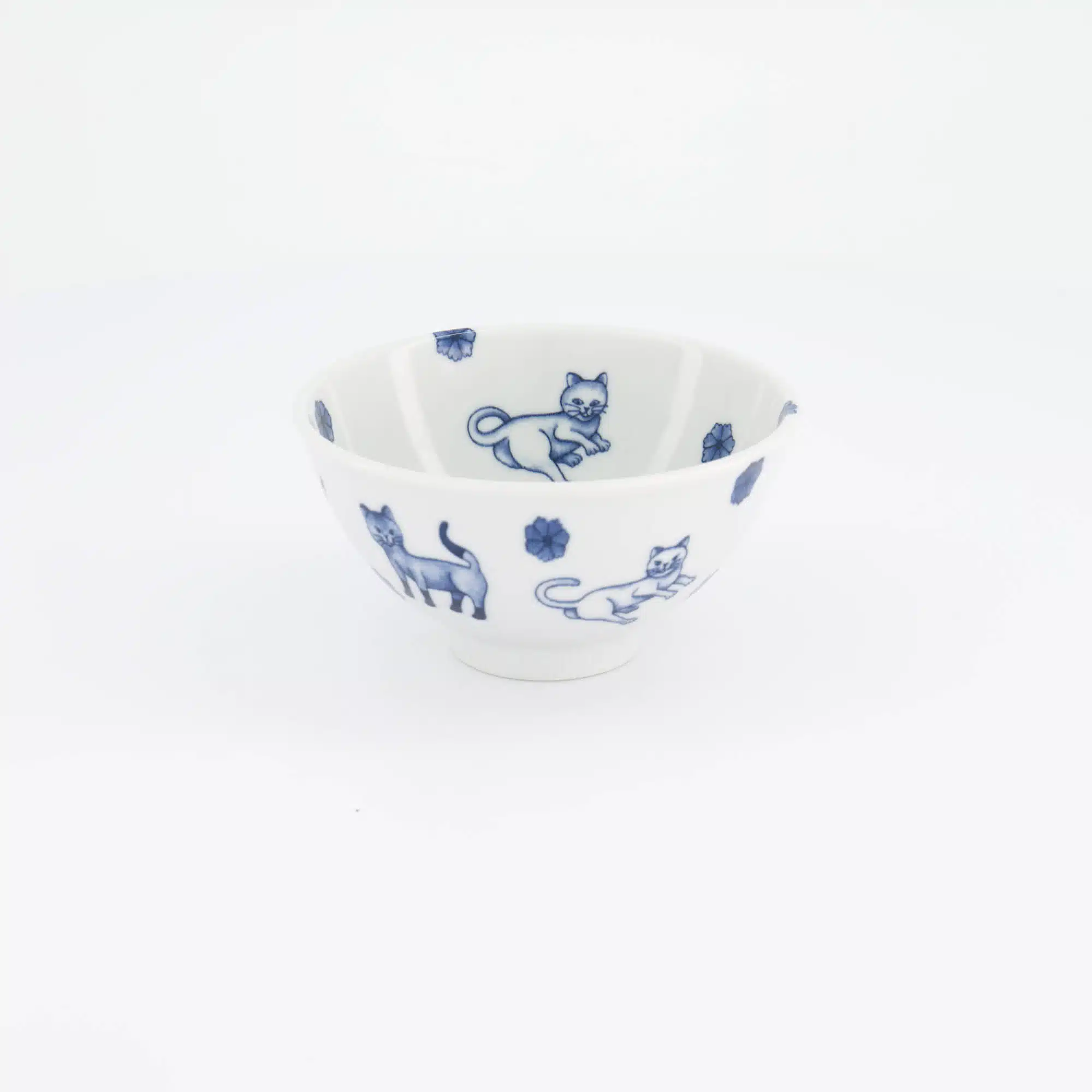 Tokyo Design Studio - Kawaii - Hananeko - Cat - Rice - Bowl – 12 x 6.5 cm – Blue