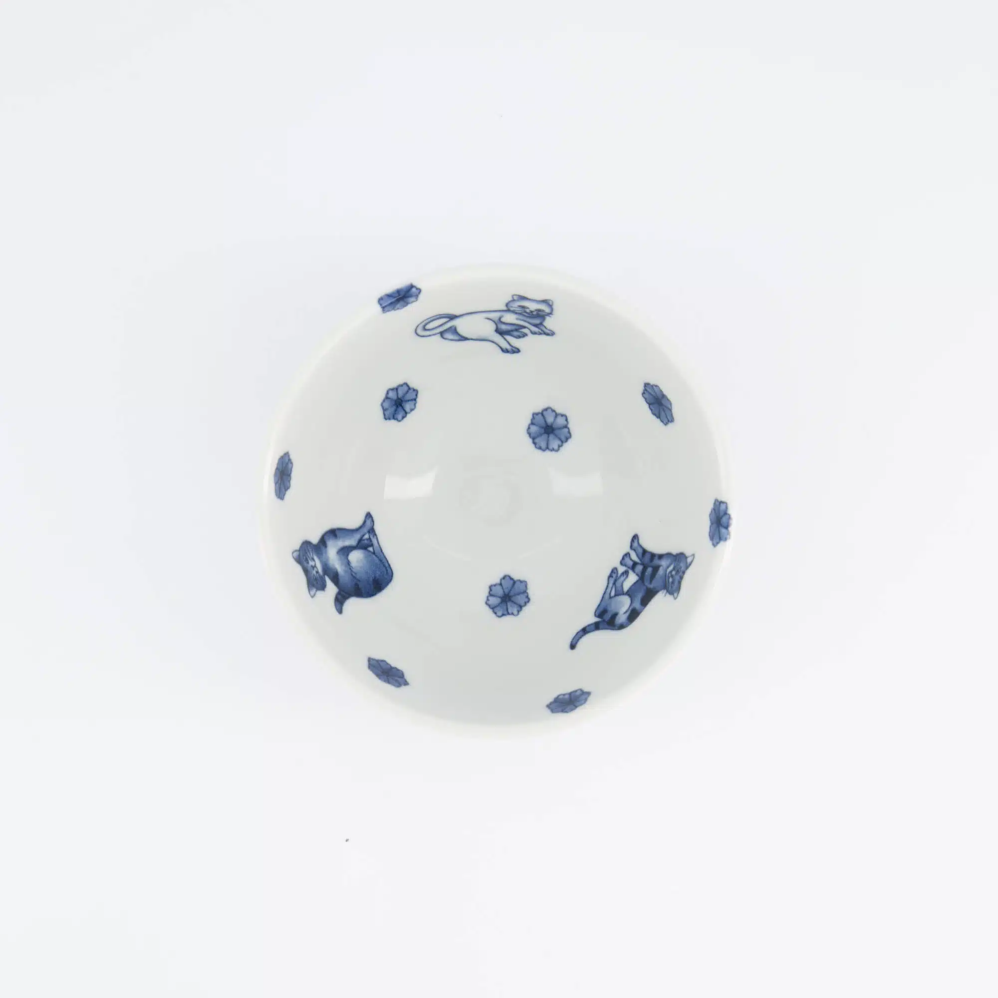 Tokyo Design Studio - Kawaii - Hananeko - Cat - Rice - Bowl – 12 x 6.5 cm – Blue - Afbeelding 3