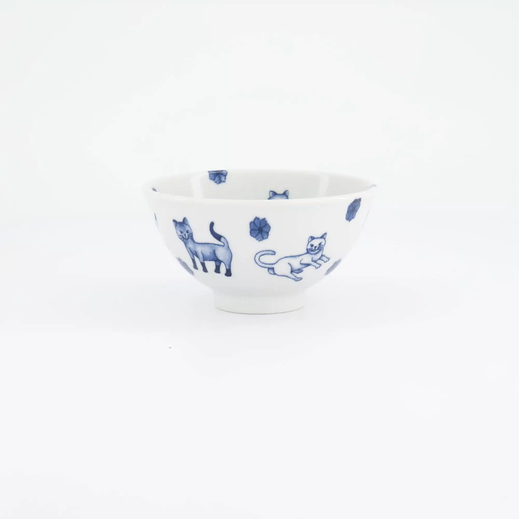 Tokyo Design Studio - Kawaii - Hananeko - Cat - Rice - Bowl – 12 x 6.5 cm – Blue - Afbeelding 2