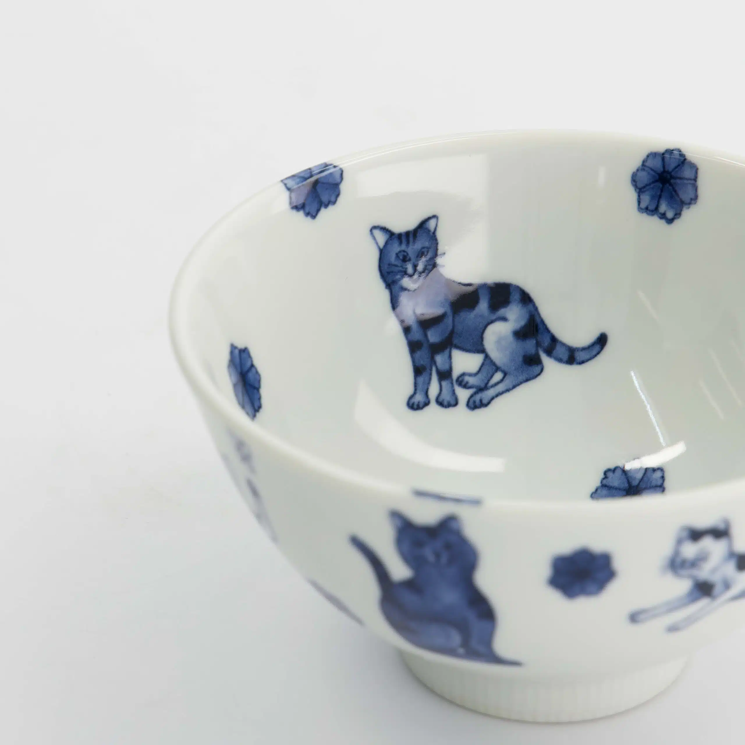 Tokyo Design Studio - Kawaii - Hananeko - Cat - Rice - Bowl – 12 x 6.5 cm – Blue - Afbeelding 5