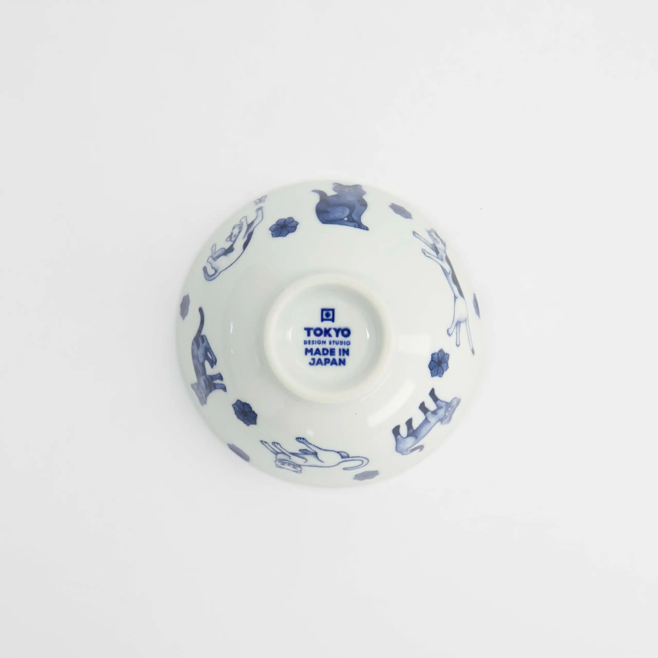Tokyo Design Studio - Kawaii - Hananeko - Cat - Rice - Bowl – 12 x 6.5 cm – Blue - Afbeelding 4