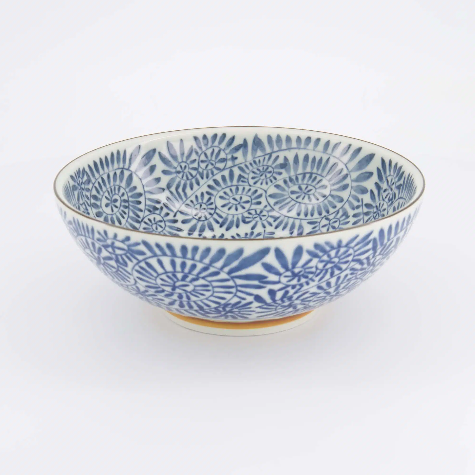 Tokyo Design Studio - Yamahida - Blue - Ramen - Bowl - Aizome - Tako - Karakusa – 21.3 x 8.2 cm – 1450 ml
