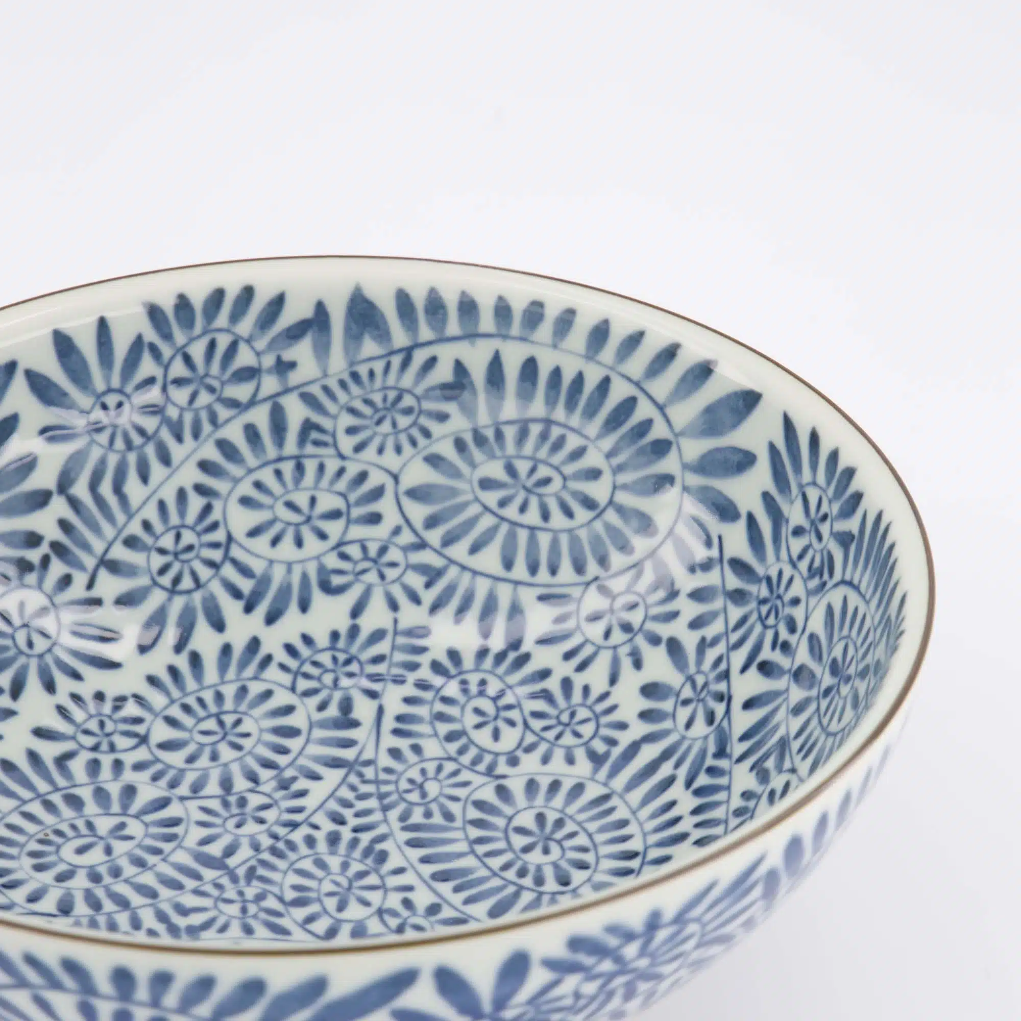 Tokyo Design Studio - Yamahida - Blue - Ramen - Bowl - Aizome - Tako - Karakusa – 21.3 x 8.2 cm – 1450 ml - Afbeelding 2